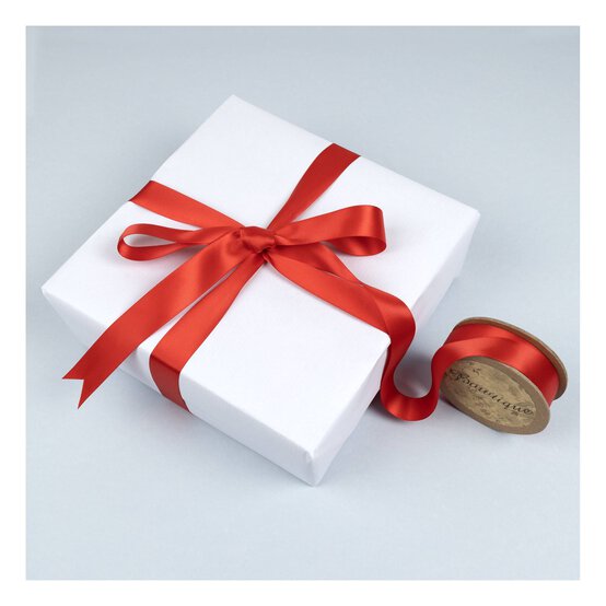 Poppy Red Double-Faced Satin Ribbon 18mm x 5m image number 3