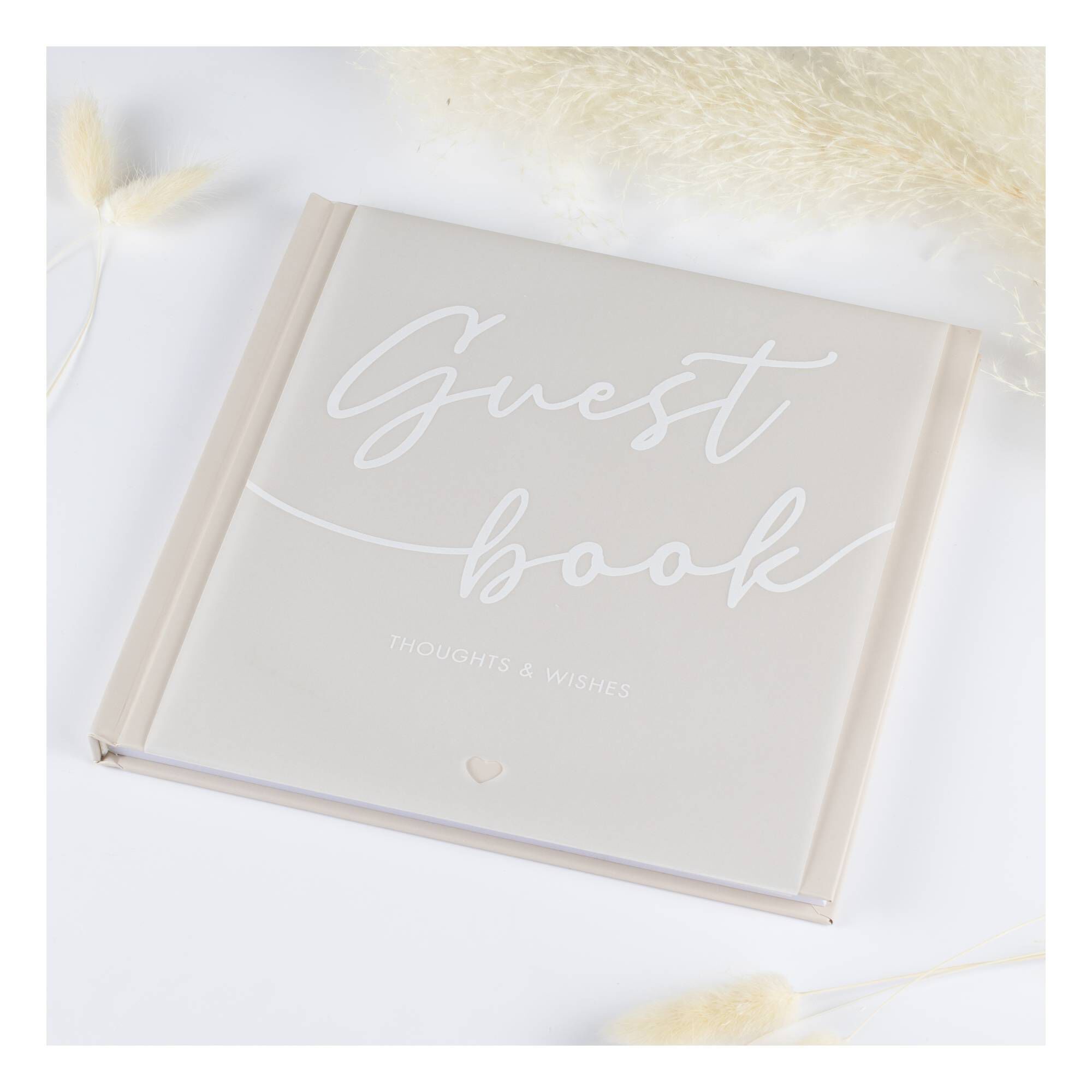 Vellum Paper and Taupe Guest Book Hobbycraft