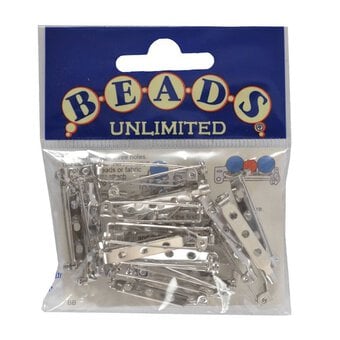 Beads Unlimited Brooch Bar Findings 30mm 15 Pack