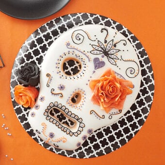 How to Make a Floral Skull Cake