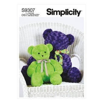 Simplicity Plush Bears Sewing Pattern S9307