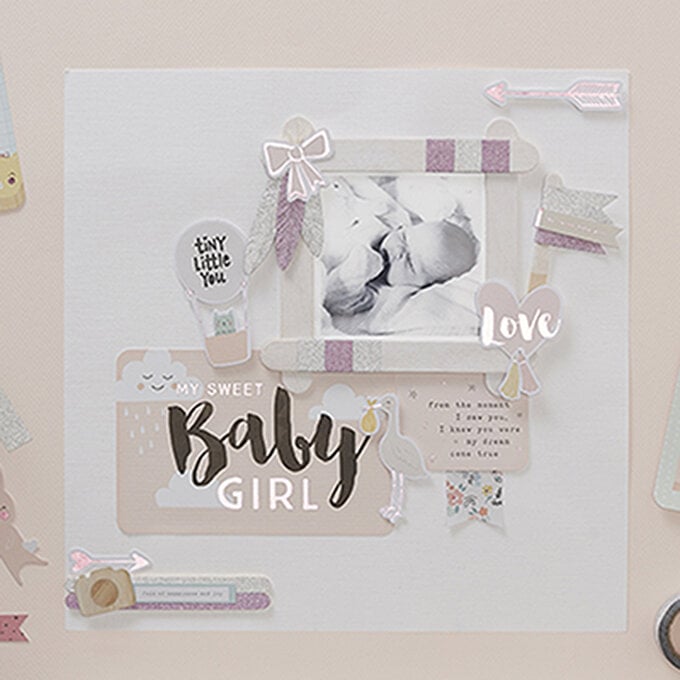 Project Life: How to Make a Baby Girl Layout image number 1