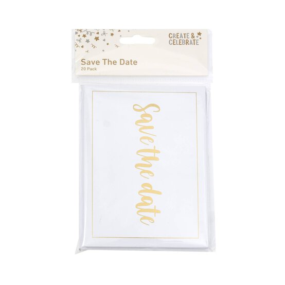 Create & Celebrate Gold Save the Date Cards 20 Pack image number 4
