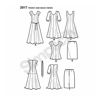 Simplicity Women’s Dress Sewing Pattern 2917 (20-28)