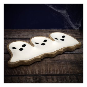 Wooden Ghost Plate 35cm