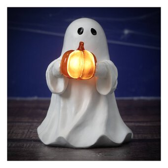 Ghost with Light-Up Pumpkin 17cm
