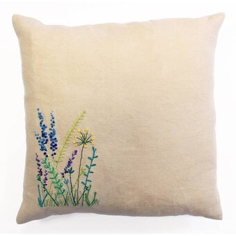 Meadow Sweet Wild Flowers Embroidery Cushion Kit image number 3