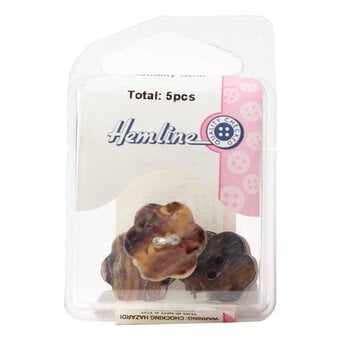 Hemline Assorted Shell Mother of Pearl Button 5 Pack