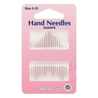 Hemline No. 5 to 10 Sharps Hand Needles 20 Pack