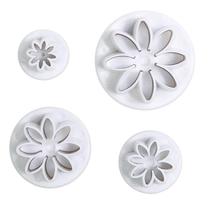 Cake Star Daisy Plunger Cutters 4 Pack image number 1