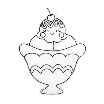 Sundae Face Plastic Suncatcher