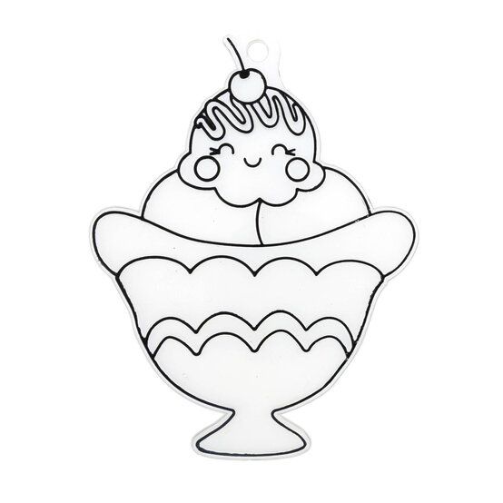 Sundae Face Plastic Suncatcher image number 1