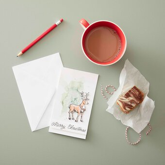 How to Make a Stamped Reindeer Card