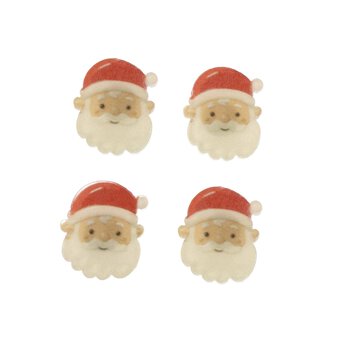 Santa Face Card Toppers 4 Pack