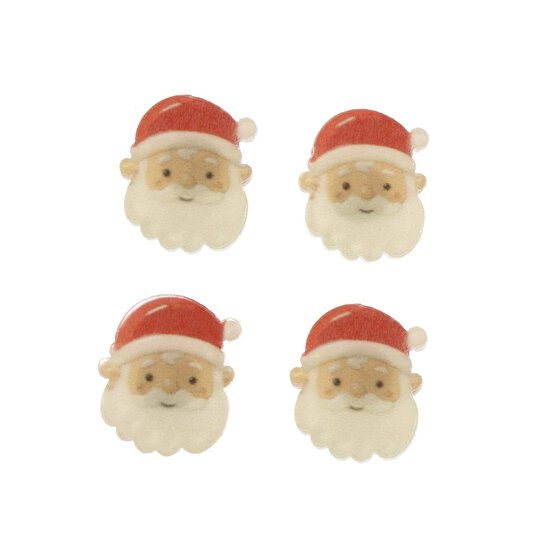 Santa Face Card Toppers 4 Pack image number 1