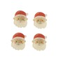 Santa Face Card Toppers 4 Pack image number 1