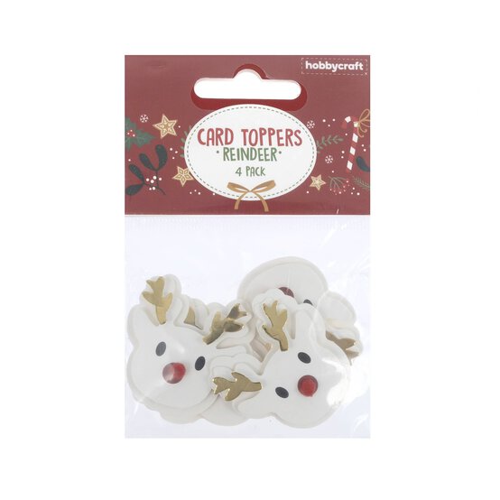 3D Reindeer Card Toppers 4 Pack  image number 4