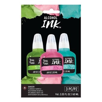 Brea Reese Pink and Green Alcohol Ink 20ml 3 Pack