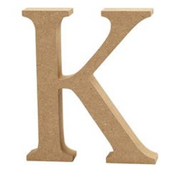 MDF Wooden Letter K 13cm image number 1