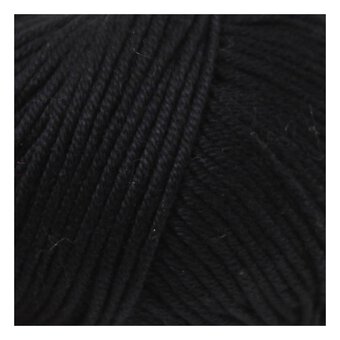 DMC 02 Black Natura Medium Crochet Yarn 50g
