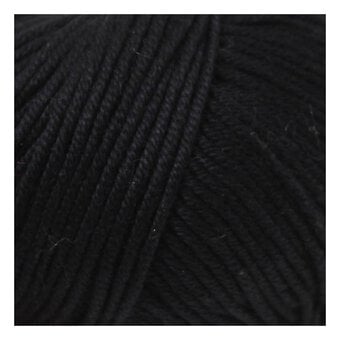 DMC 02 Black Natura Medium Crochet Yarn 50g