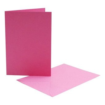 Pink Cards and Envelopes A6 6 Pack