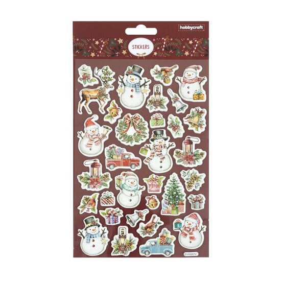 Traditional Snowmen Foam Stickers image number 4