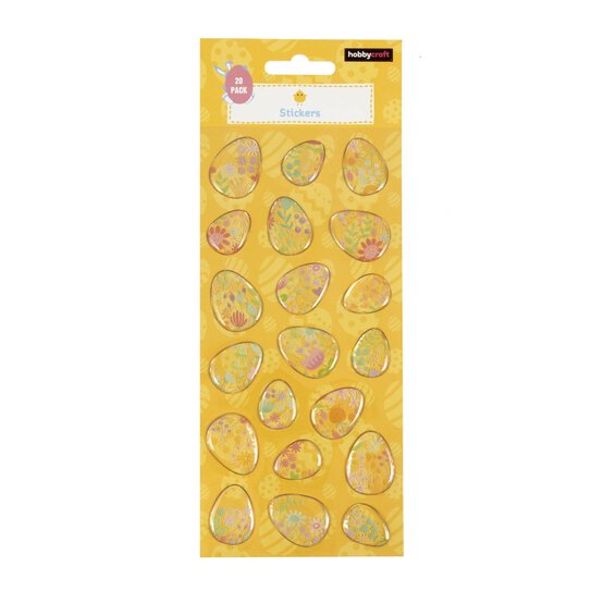 Egg Epoxy Stickers 20 Pack image number 1