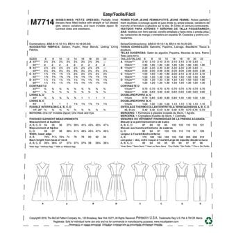 McCall’s Petite Dress Sewing Pattern M7714 (6-14)