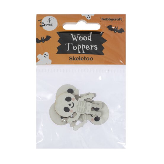Skeleton Wooden Toppers 4 Pack  image number 4