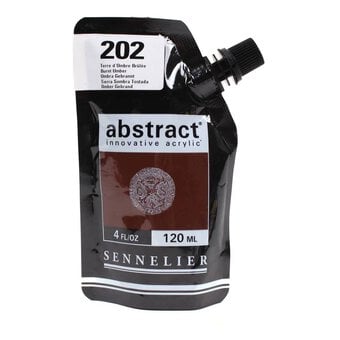 Sennelier Satin Burnt Umber Abstract Acrylic Paint Pouch 120ml