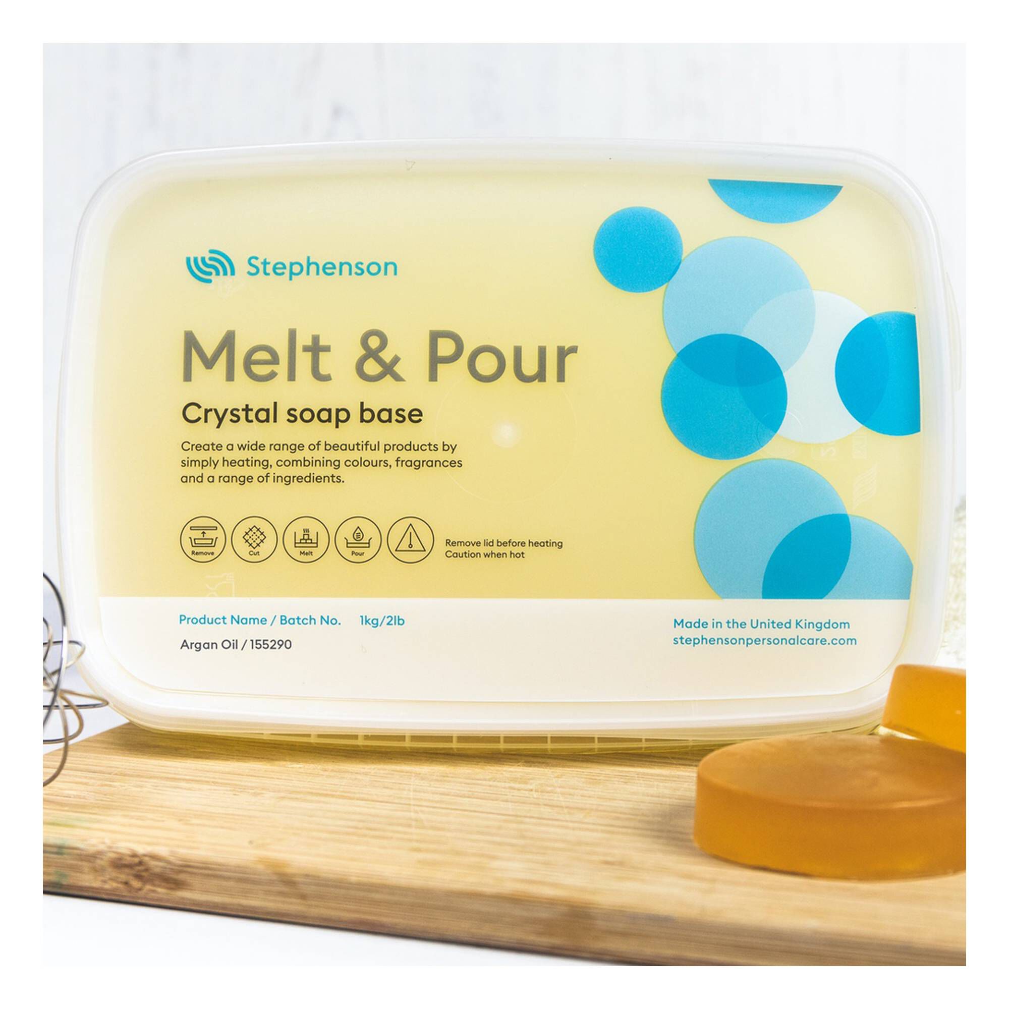 Melt and Pour Argan Oil Soap Base 1kg Hobbycraft