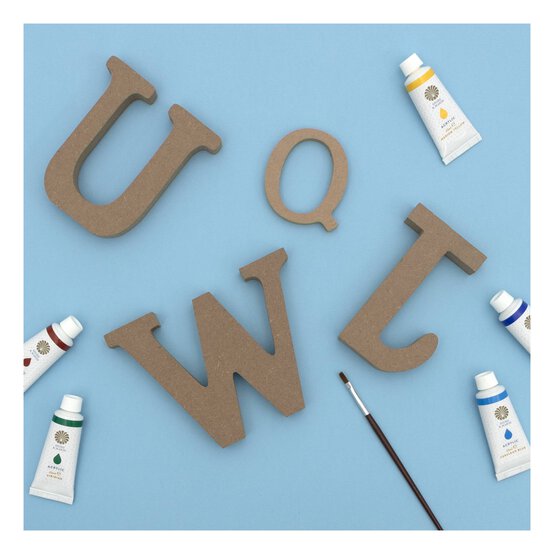 MDF Wooden Letter J 13cm image number 3