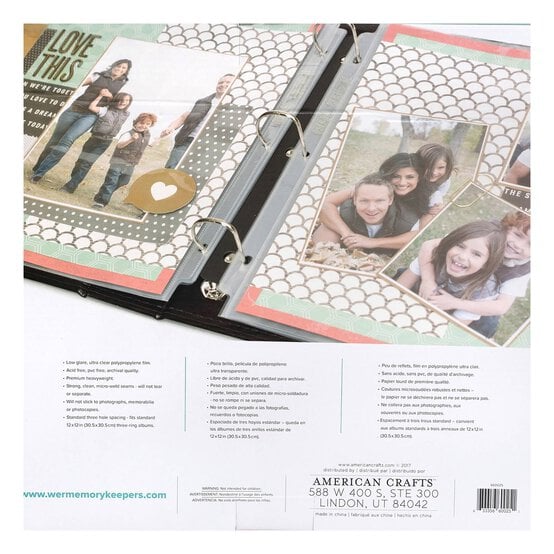 We R Makers Ring Page Protectors 12 x 12 Inches 100 Pack image number 5