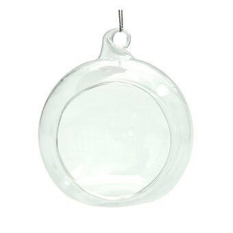 Round Fillable Glass Bauble 12cm