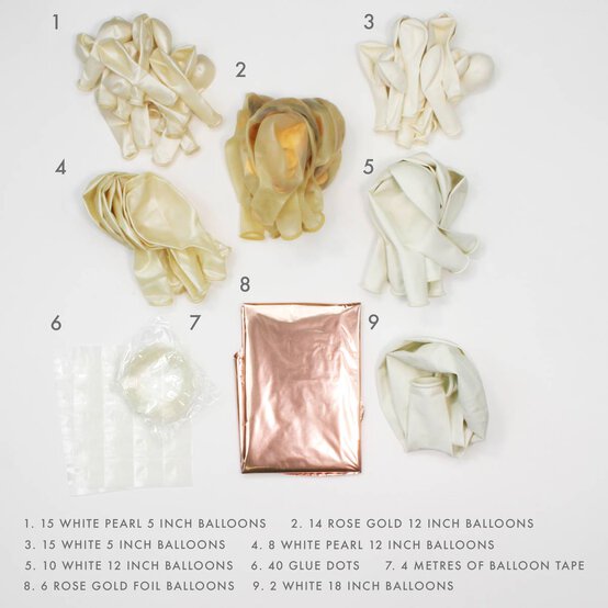 Ginger Ray Rose Gold Balloon Arch Kit image number 5