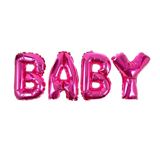 Pink Baby Foil Balloon Set image number 1