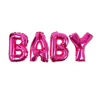 Pink Baby Foil Balloon Set