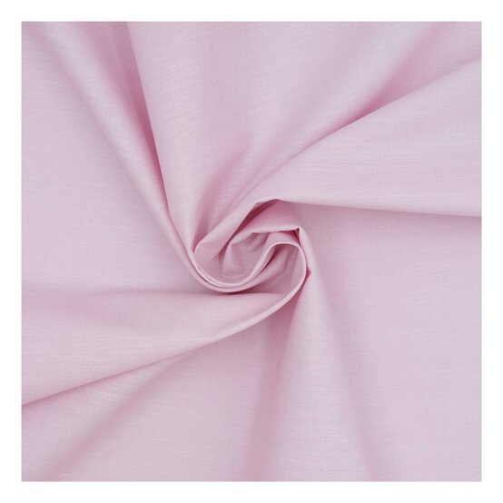 Pink Polycotton Extra Wide Fabric by the Metre image number 1