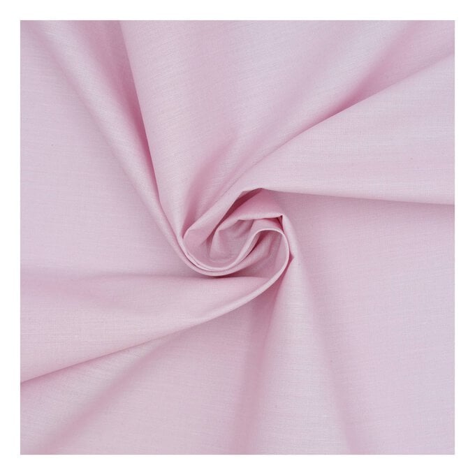 Pink Polycotton Extra Wide Fabric by the Metre image number 1