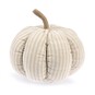 White Cotton Striped Pumpkin 17cm image number 1