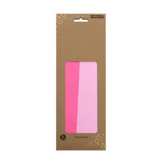 Hot Pink and Light Pink Tissue Paper 50cm x 75cm 6 Pack image number 4