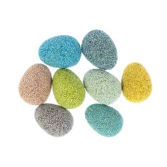 Beaded Egg Decorations 8 Pack