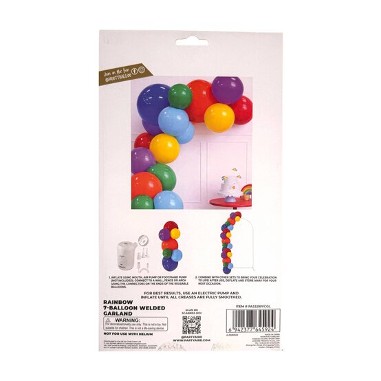 Reusable Rainbow Balloon Garland image number 3