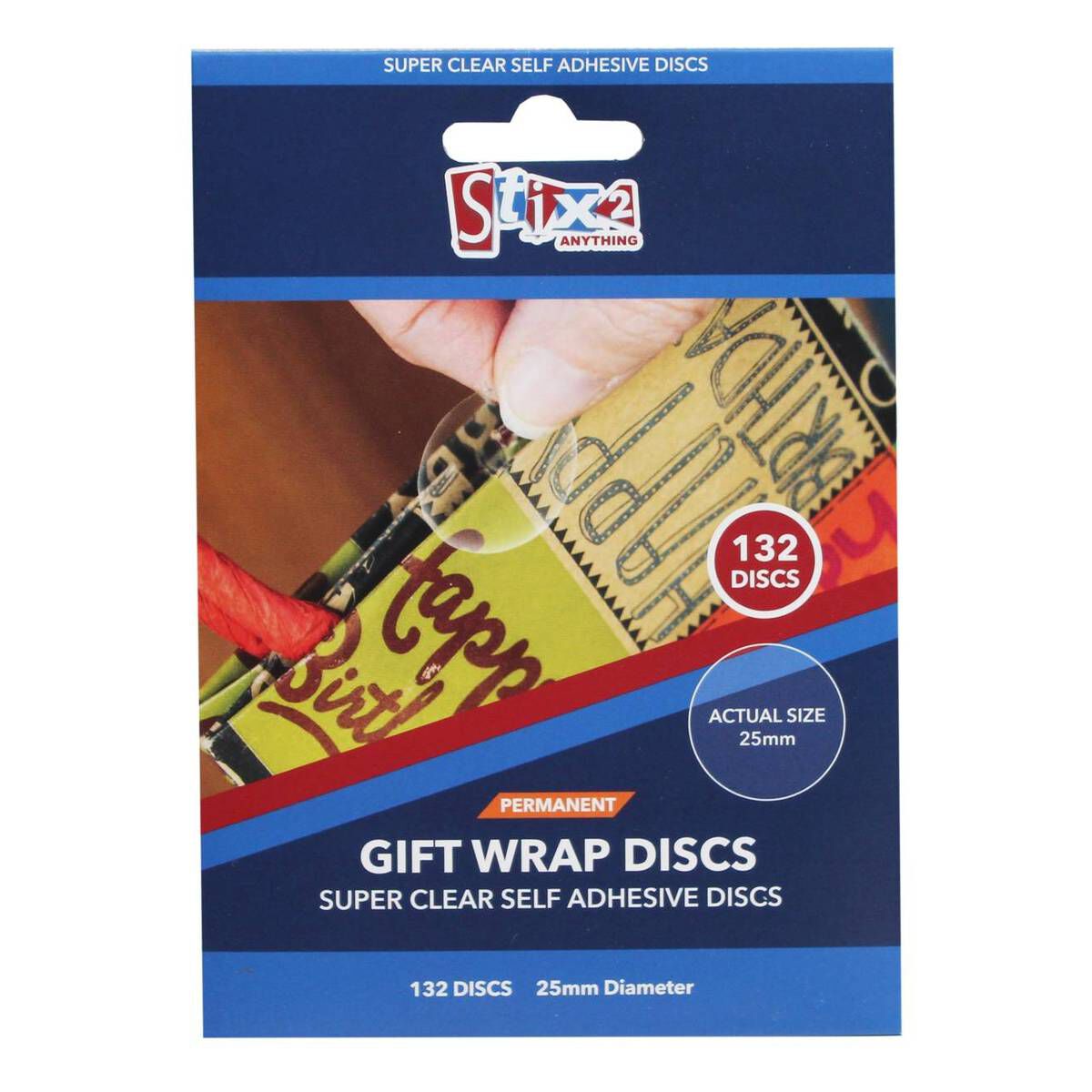 Stix 2 Anything Clear Gift Wrap Discs 132 Pieces Hobbycraft