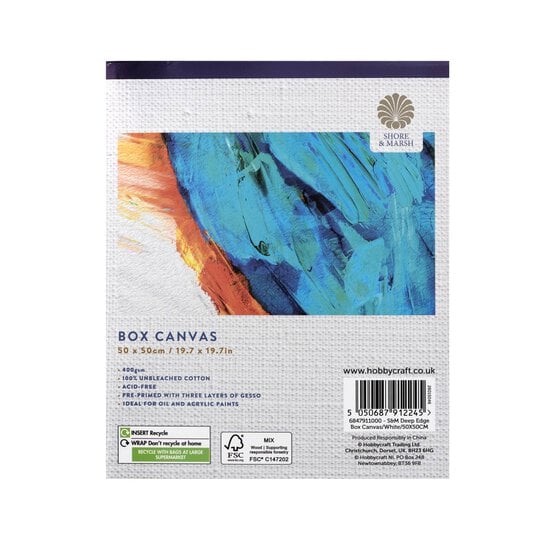 Shore & Marsh Deep Edge Box Canvas 50cm x 50cm image number 8