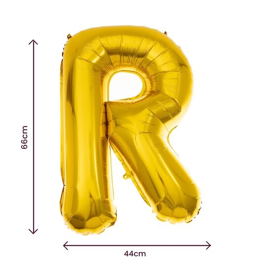 Extra Large Gold Foil Letter R Balloon image number 2