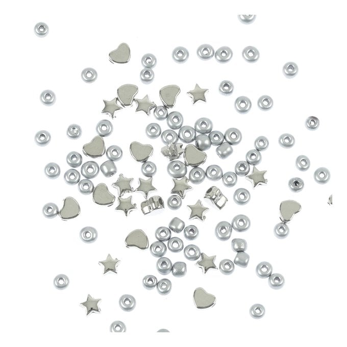 Silver Separator Beads 36g image number 1
