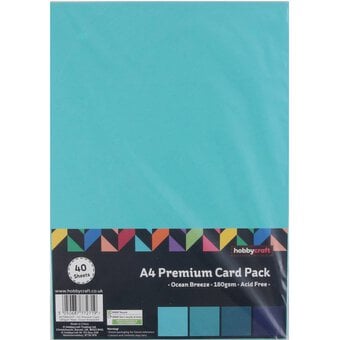 Ocean Breeze Premium Card A4 40 Pack