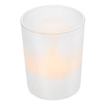 Frosted Glass Candle Holder 6.5cm